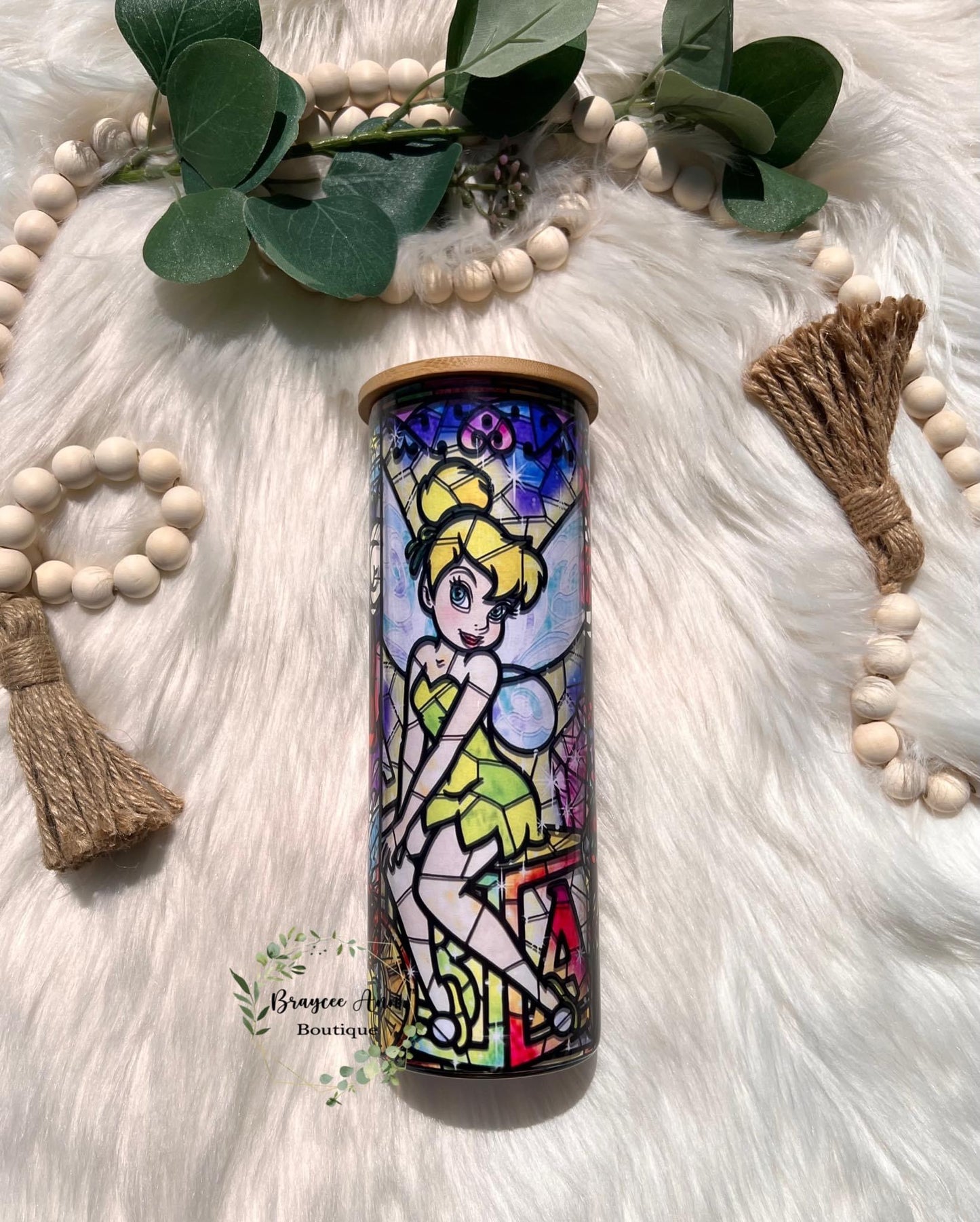 🤍 Disney “stained glass” Glass Tumbler 🤍