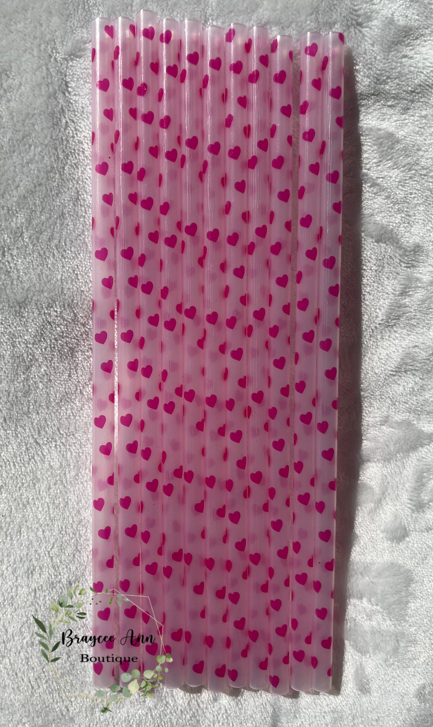 9” Pink Hearts (color change)