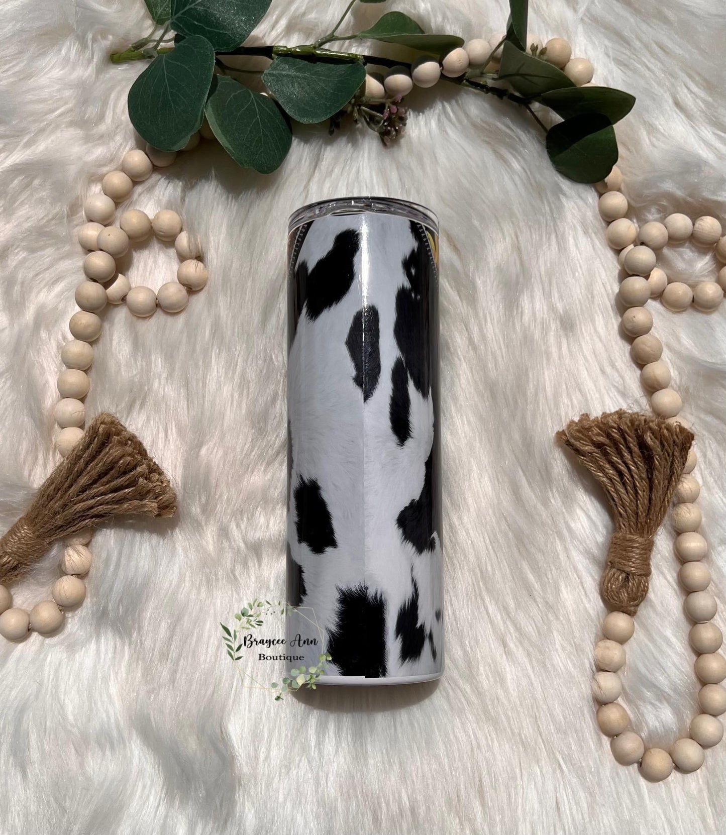 🌻 Cowhide/Sunflower Zipper Tumbler 🌻