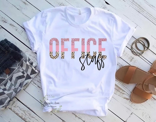 Office Staff (Pink & Cheetah Print)