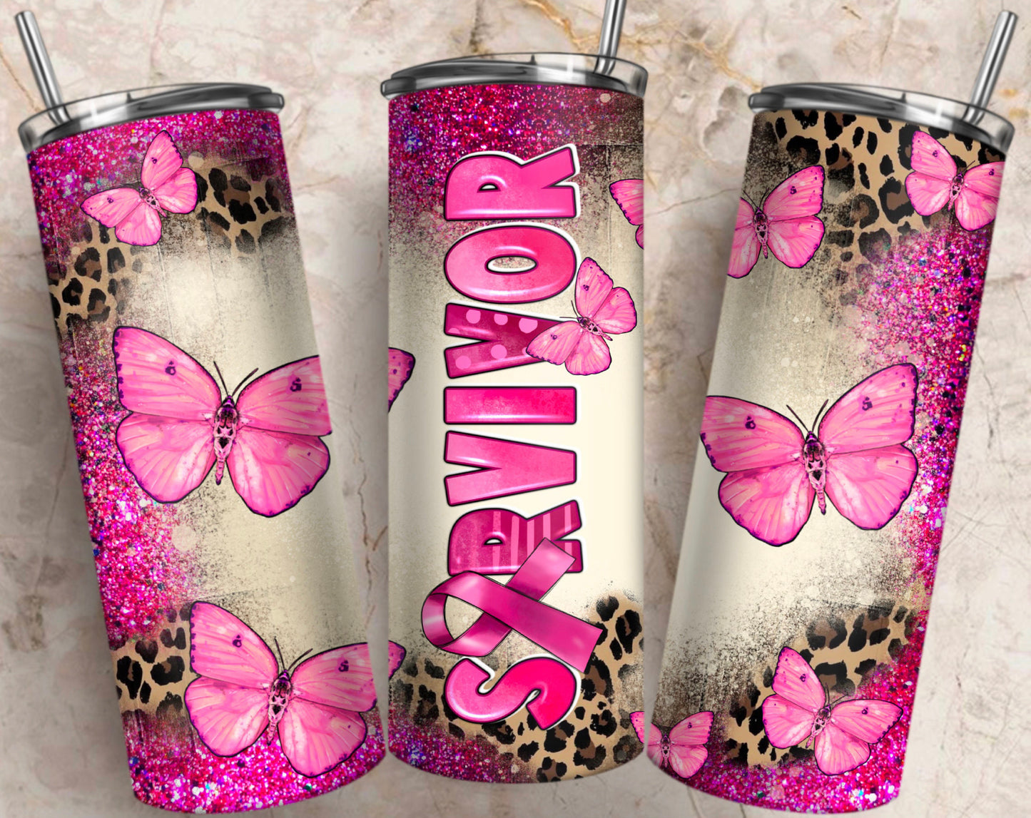 💗 Breast Cancer Butterfly/Leopard 💗